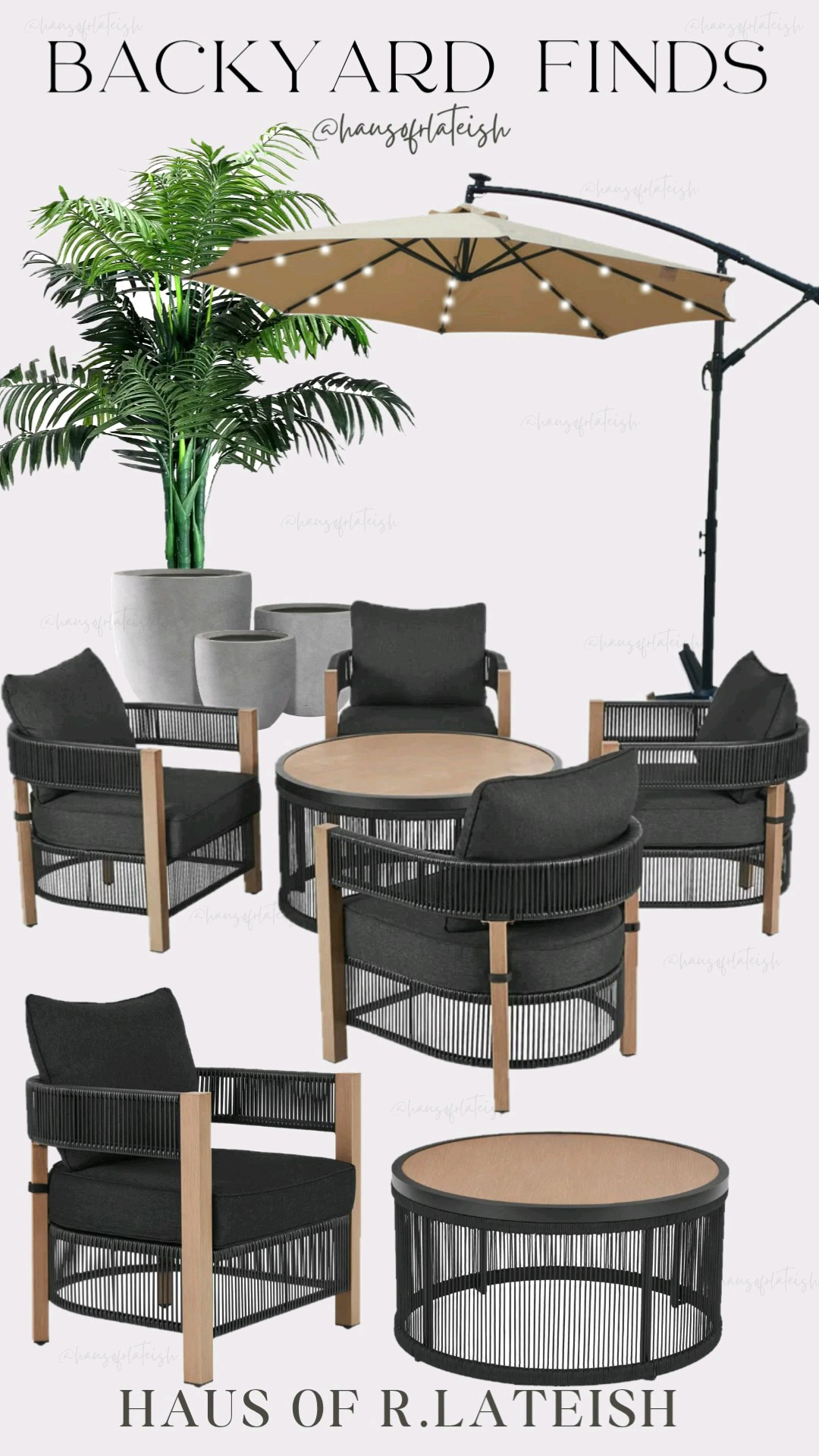 Beautiful Modern Backyard Garden furniture set, along with outdoor living essentials to create a warm aesthetic outdoor space.#OutdoorLiving #Garden #Backyard #Patio #Furniture #HomeDecor 

#LTKHome #LTKSaleAlert