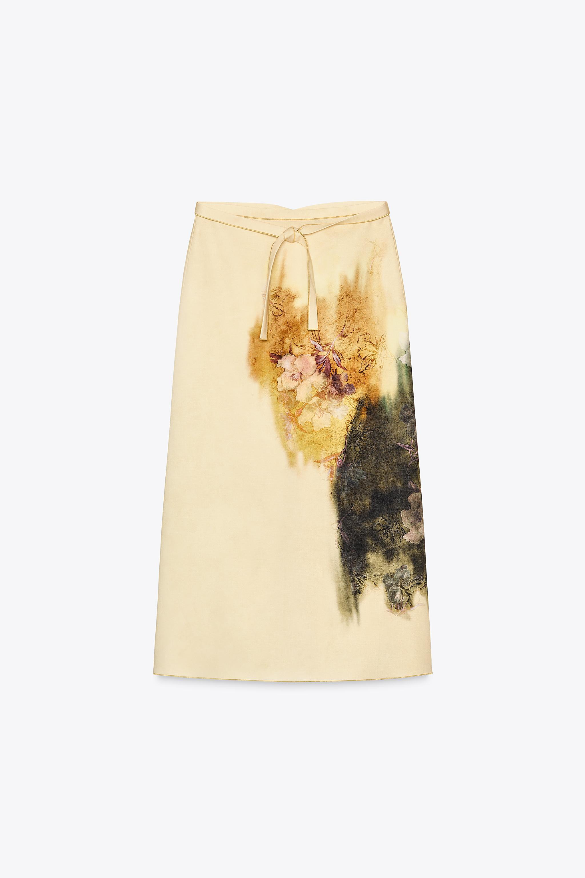PRINTED MIDI SKIRT ZW COLLECTION | Zara Canada