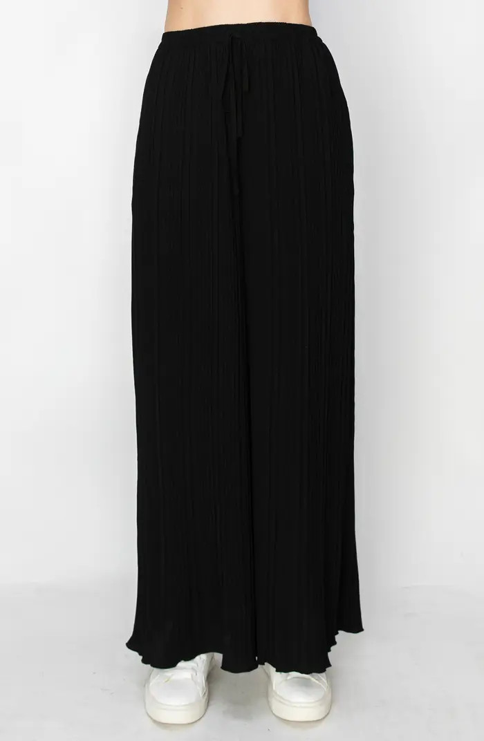 Plissé Tie Waist Wide Leg Pants | Nordstrom