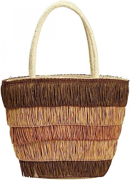 Tassel Straw Beach Bag Weave Shoulder Bag Summer Tote Handbags Woven Top Handle Shoulder Bag for ... | Amazon (US)