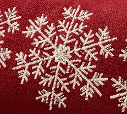 Graphic Snowflake Lumbar Pillow | Pottery Barn (US)