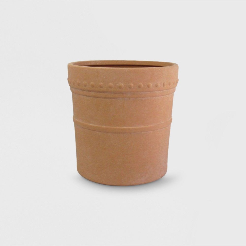 8 Stoneware Nailhead Planter Terracotta - Smith & Hawken, Red | Target