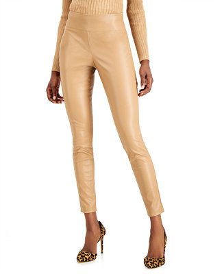 INC International Concepts Women's Faux-Leather Leggings, Created for Macy's  & Reviews - Pants &... | Macys (US)