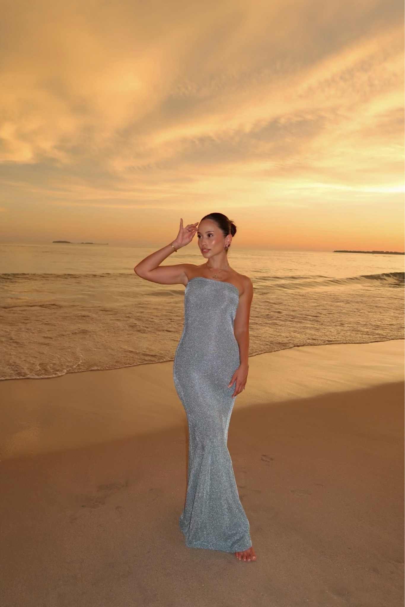 feeling groovy maxi foil dress in hot pink combo 2 in 1 Hot Pink Sparkly Ball Gown V Neck Long Prom Dress with High Slit Detachable Train ARD2885