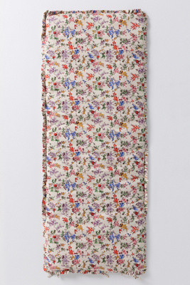 Cotton Printed Ruffle Sofa Topper | Anthropologie (US)