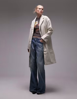 Topshop chuck on coat in oat | ASOS (Global)