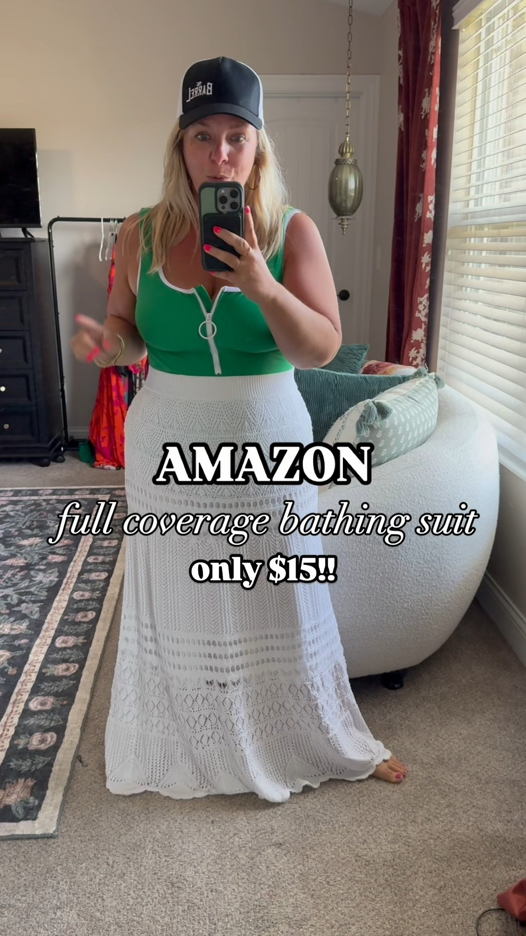 Full coverage one piece bathing suit on major sale in all 6 colors!! Plus this cute open knit maxi skirt I’m wearing as a cover up, all Amazon!

#LTKMidsize #LTKSwim #LTKSaleAlert