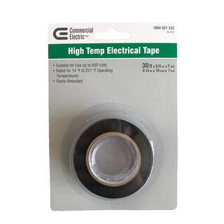 Commercial Electric 3/4 in. x 30 ft. Commercial Carded Electrical Tape, Black EC-800 - The Home D... | The Home Depot