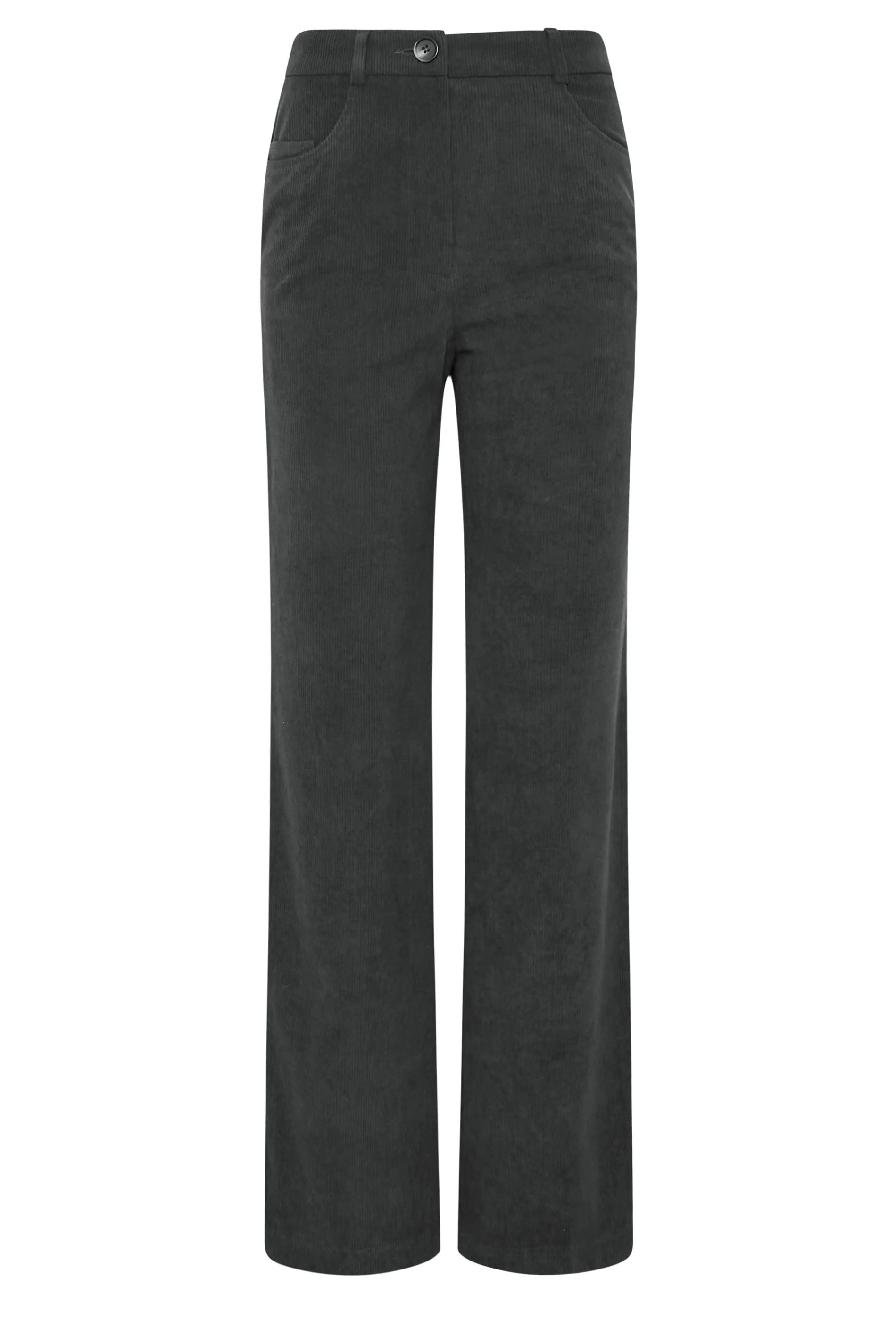 LTS PREMIUM Tall Charcoal Grey Cord Wide Leg Jeans | Long Tall Sally