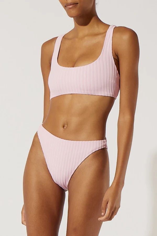 The Jayden Top Solid Rib Cotton Candy | Solid & Striped