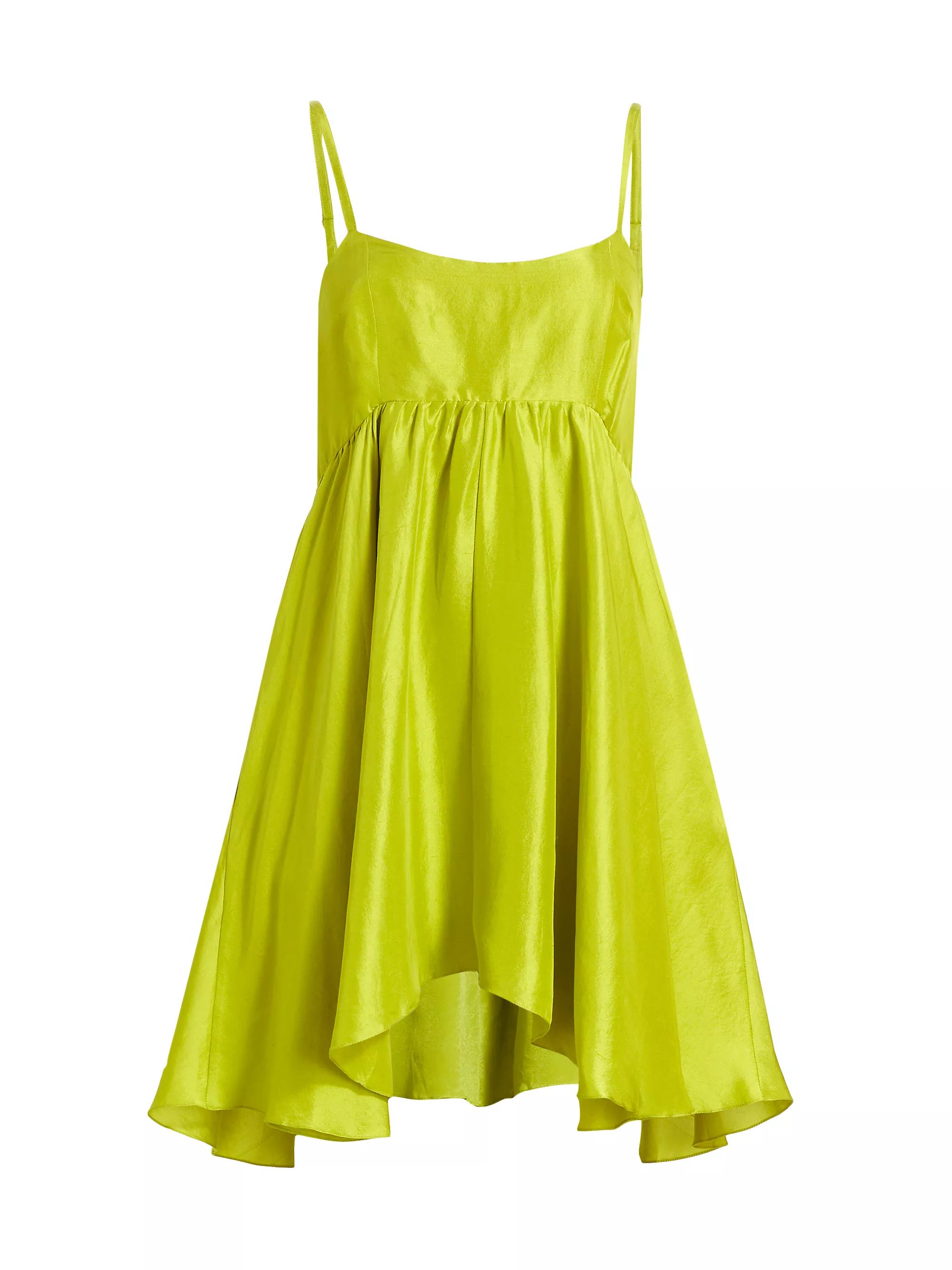 Rachel Asymmetric Silk Minidress | Saks Fifth Avenue