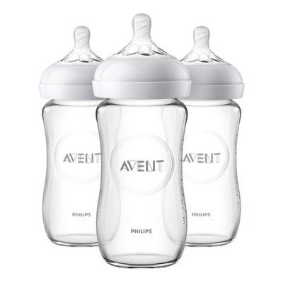 Philips Avent Natural Glass Baby Bottle - 8oz - 3pk | Target