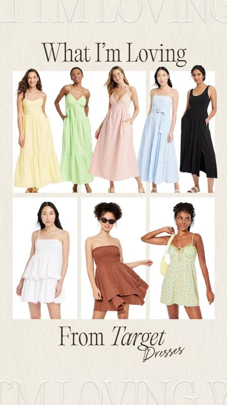 Dresses I’m loving from target for summer🫐🦋🍊✨🩵 #target #dress #summer 

#LTKstyletip #LTKSeasonal #LTKmidsize