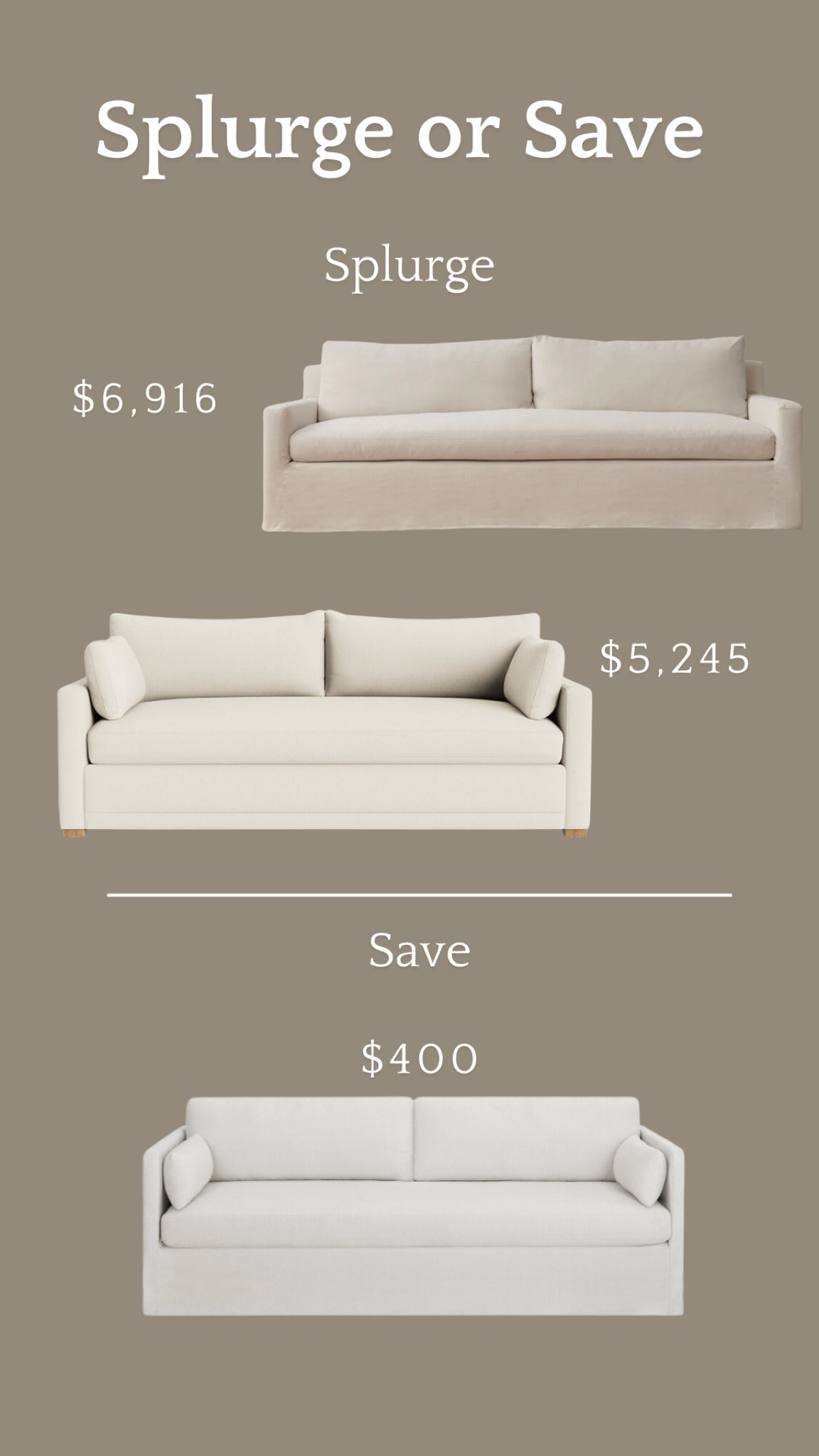 Splurge or Save: Sofa Edition! 🛋️

#LTKHome #LTKFamily #LTKSeasonal