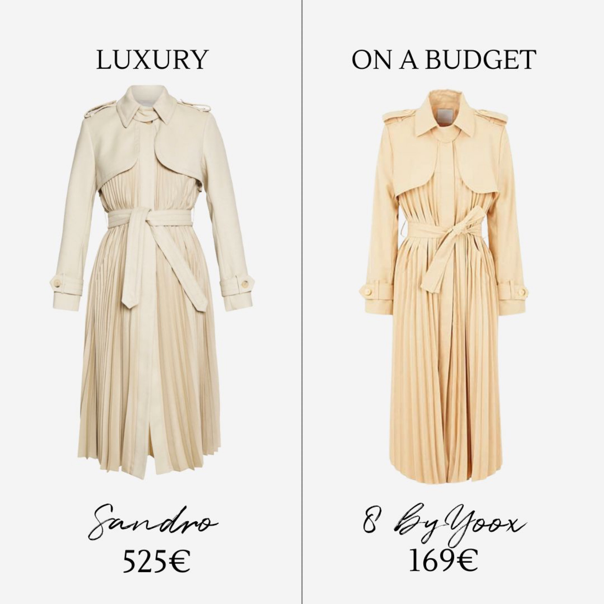 Luxury & Dupes @yoox | #trenchcoat #frenchcic

#LTKstyletip #LTKFind #LTKSeasonal