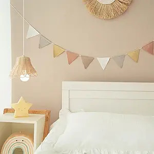 3.93 Feet Triangle Flag Banner Bunting Pennant for Kids Teepee Tent,Party and Room Decoration,10 ... | Amazon (US)