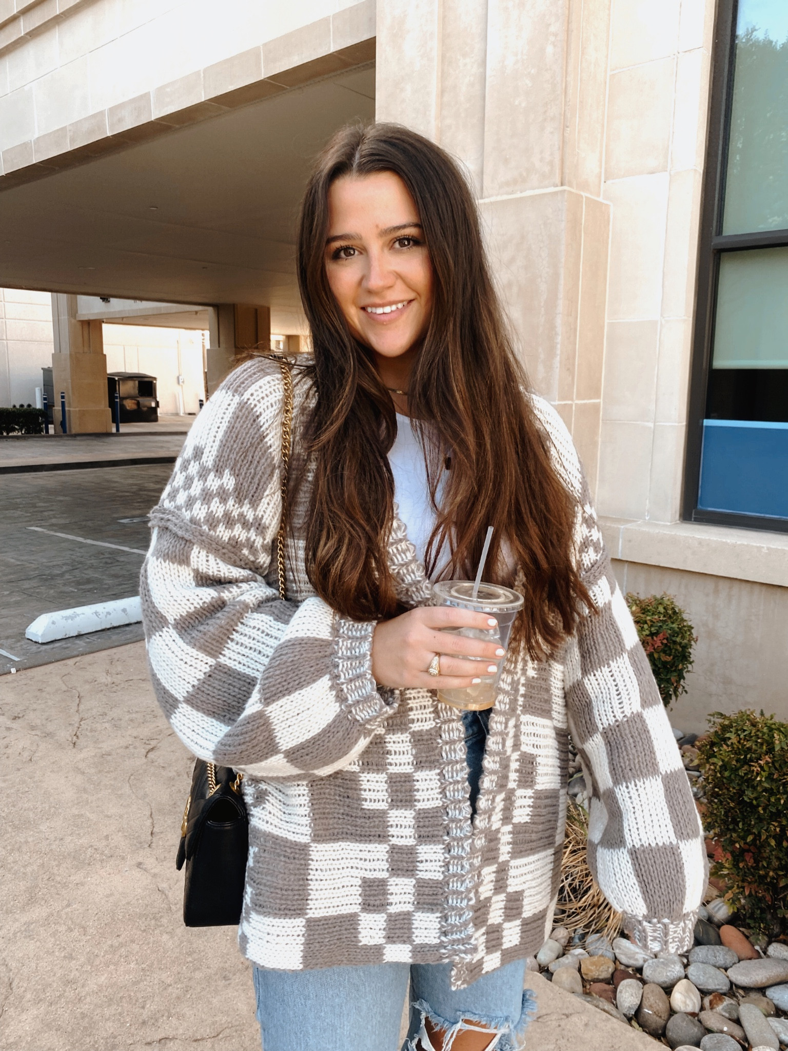 Checkered cardigan, fall style 

#LTKfit #LTKunder100 #LTKSeasonal