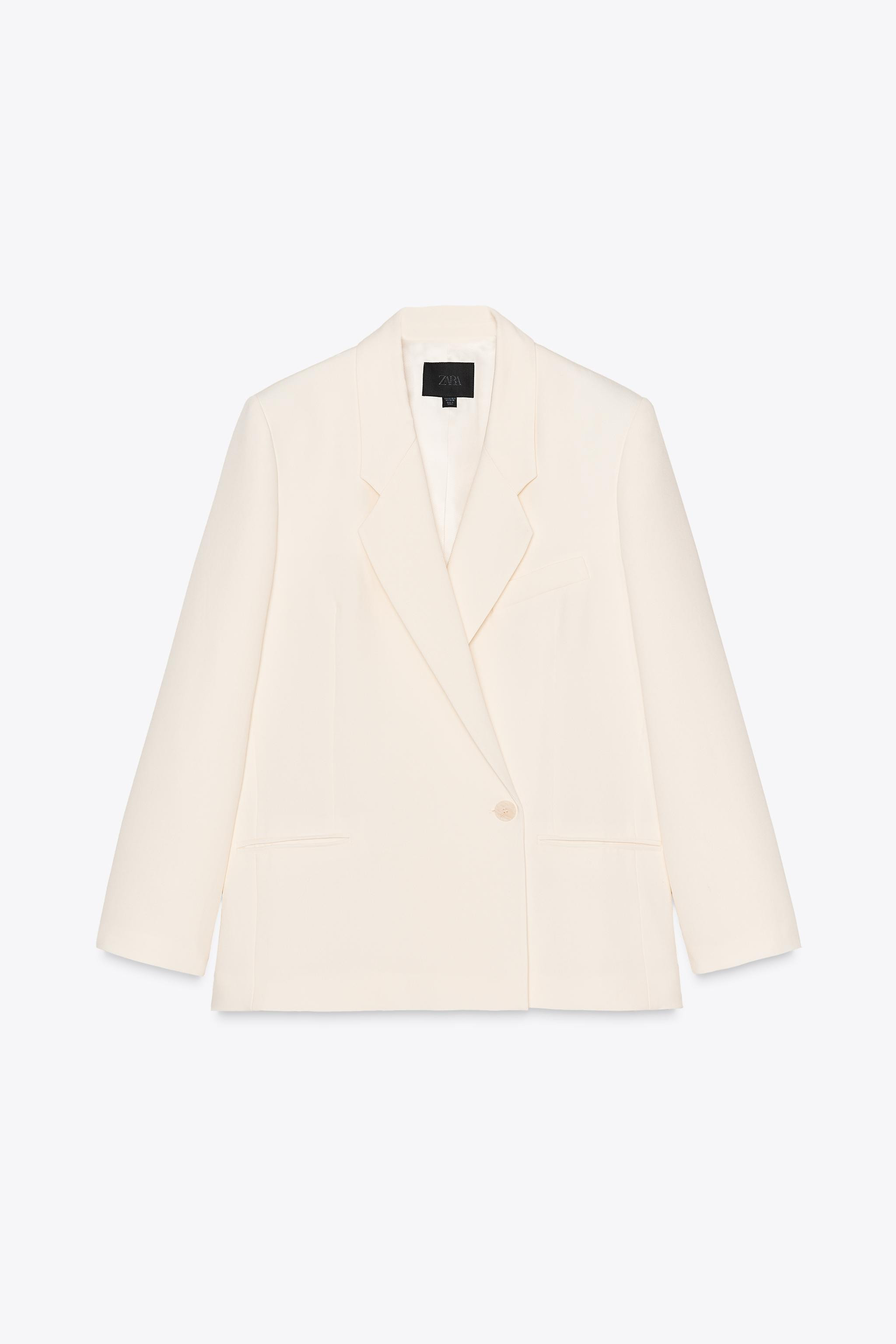 Oversize blazer with a lapel collar. Long sleeves with shoulder pads and a drop-shoulder design. ... | Zara UK