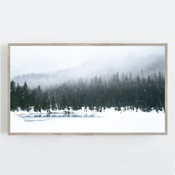 Samsung Frame TV Art Winter Forest Wall Art Frame TV Art | Etsy | Etsy (US)