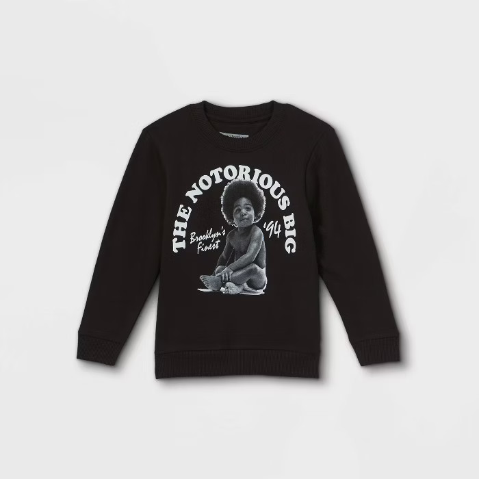Toddler Boys' Notorious B.I.G. Fleece Pullover - Black | Target