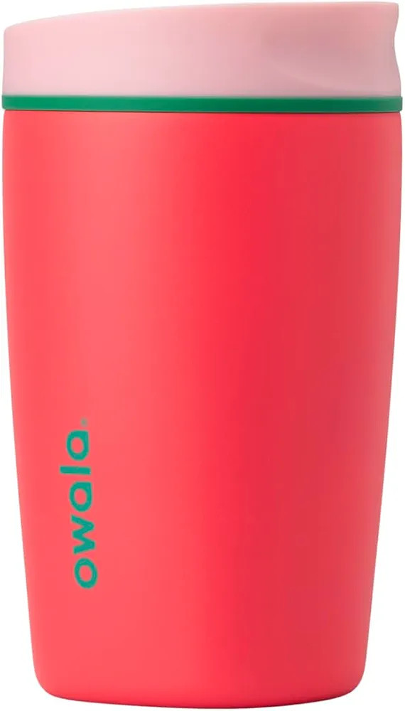 Owala SmoothSip Slider Insulated Stainless Steel Coffee Tumbler, Reusable Iced Coffee Cup, Hot Co... | Amazon (US)