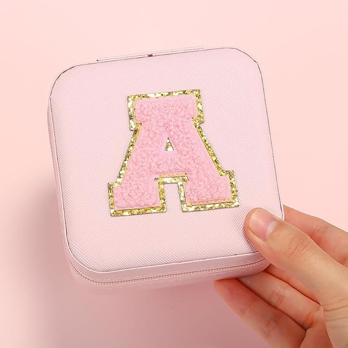 Initial Jewelry Box for Women Birthday Gifts for Her Portable Jewelry Organizers and Storage Trav... | Amazon (US)