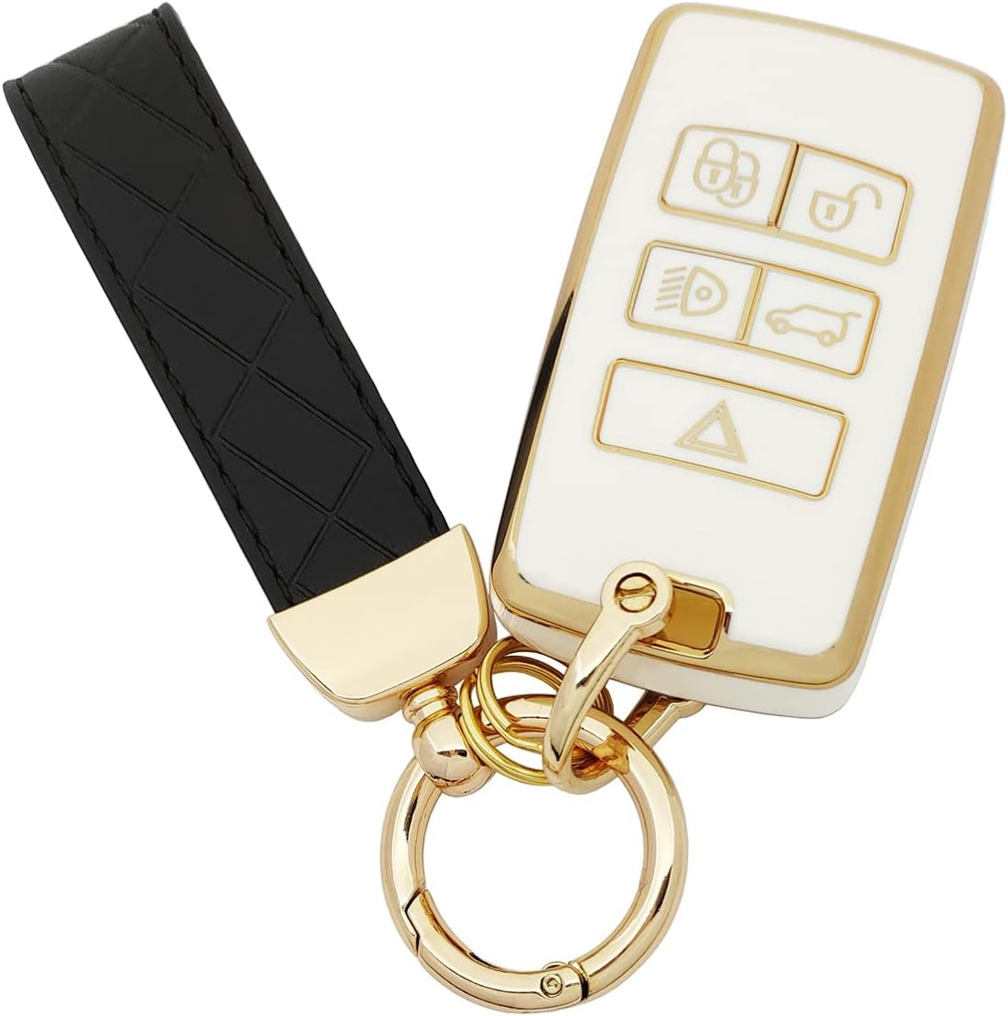 AYGUCEKE TPU Protective Key Fob Cover Case Compatible with Land Rover Vogue Range Discovery Rover... | Amazon (US)