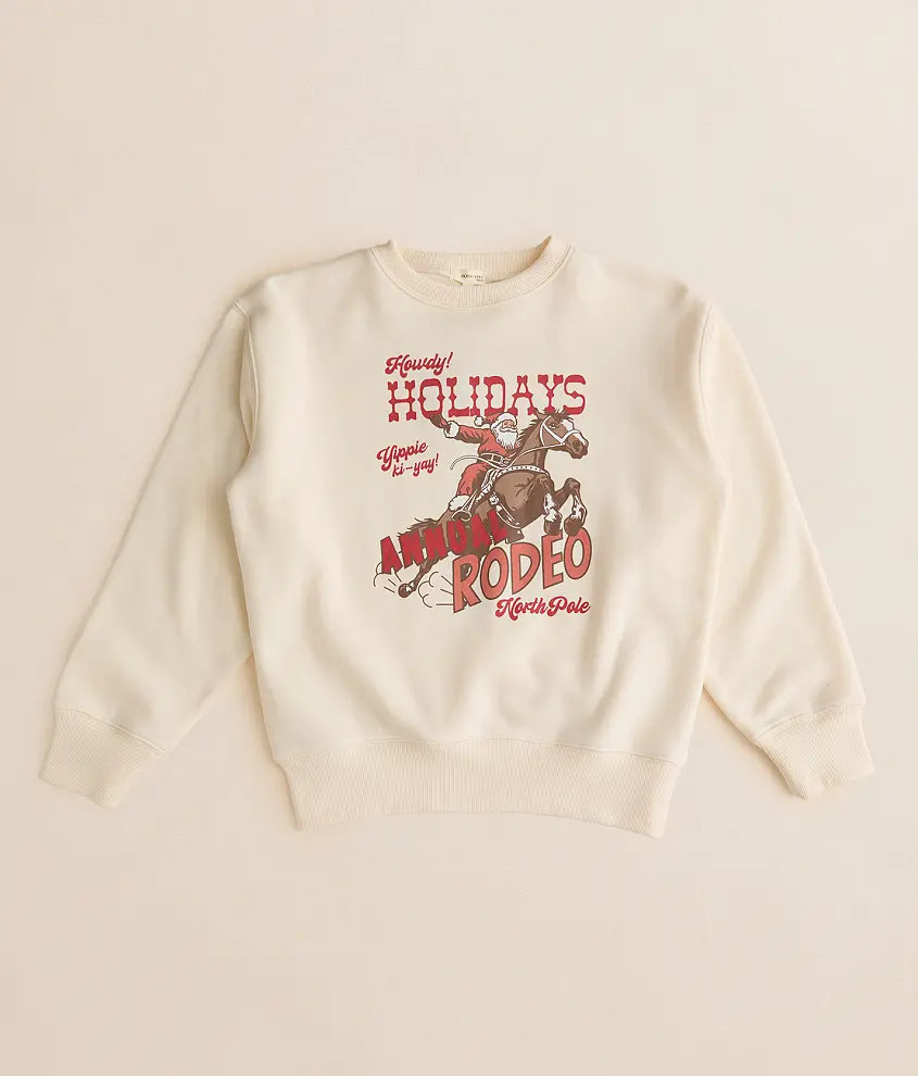 Girls - Santa Rodeo Holiday Pullover | Buckle