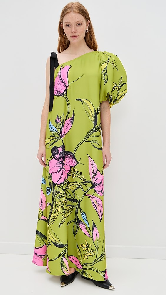 Stine Goya One Sleeve Maxi Dress with Bow Strap | Shopbop | Shopbop