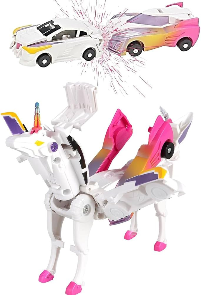 FOTN Two Car Transform Unicorn，Unicorn Car Transformer Toy，Cars That Turn Into Unicor，for T... | Amazon (US)