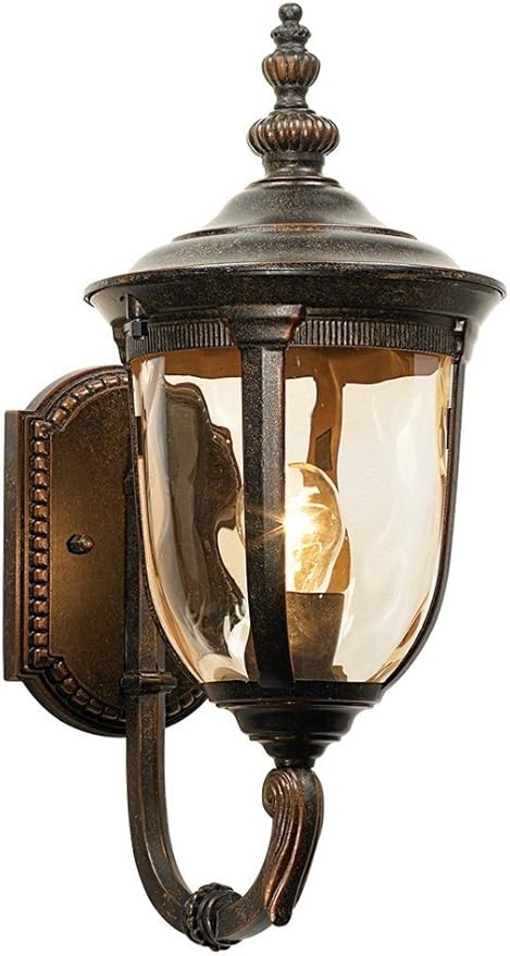 John Timberland Bellagio European Outdoor Carriage Light Fixture Vintage Bronze Curved Arm Hammer... | Amazon (US)
