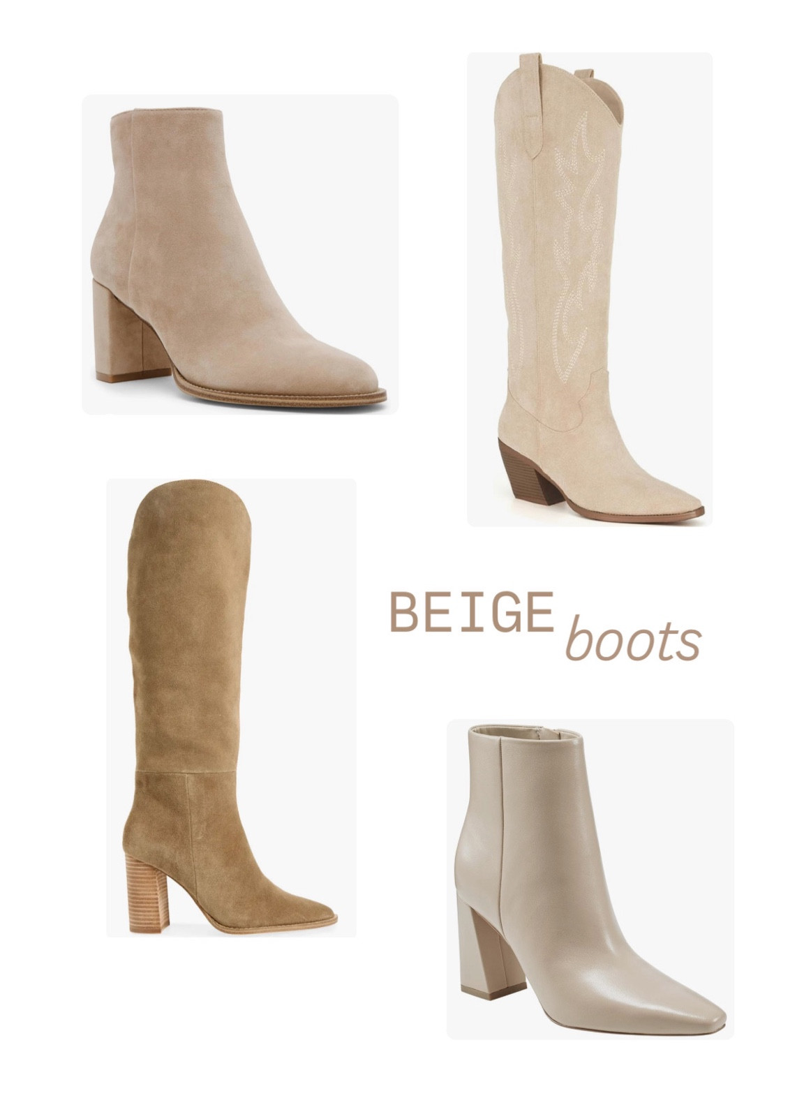 Beige suede boots. Leather booties. Tall knee high boots. Women’s cowboy boots.

#LTKHoliday #LTKShoeCrush #LTKFindsUnder100