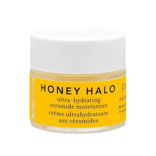 Farmacy Ceramide Face Moisturizer - Honey Halo Ultra Hydrating Facial Moisturizer with Buckwheat Honey + Ceramides - Helps Restore Barrier + Replenish Dryness - Plumping Skin Care for Dry Skin (9ml) | Amazon (US)