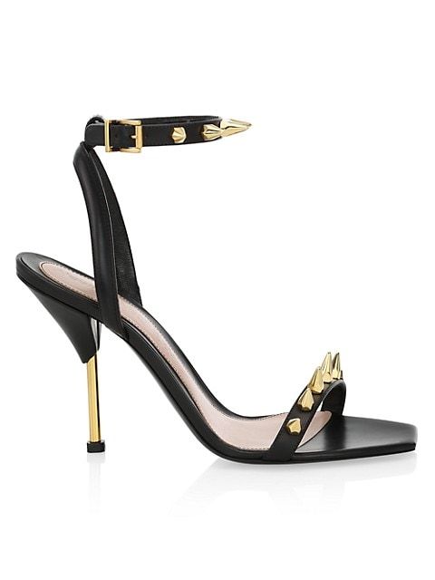 Punk Stud Leather Ankle-Strap Sandals | Saks Fifth Avenue