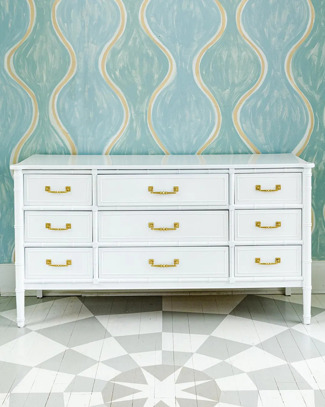Vintage Henry Link Bali Hai Faux Bamboo 9 Drawer Dresser Lacquered White Dove - Etsy | Etsy (Global)