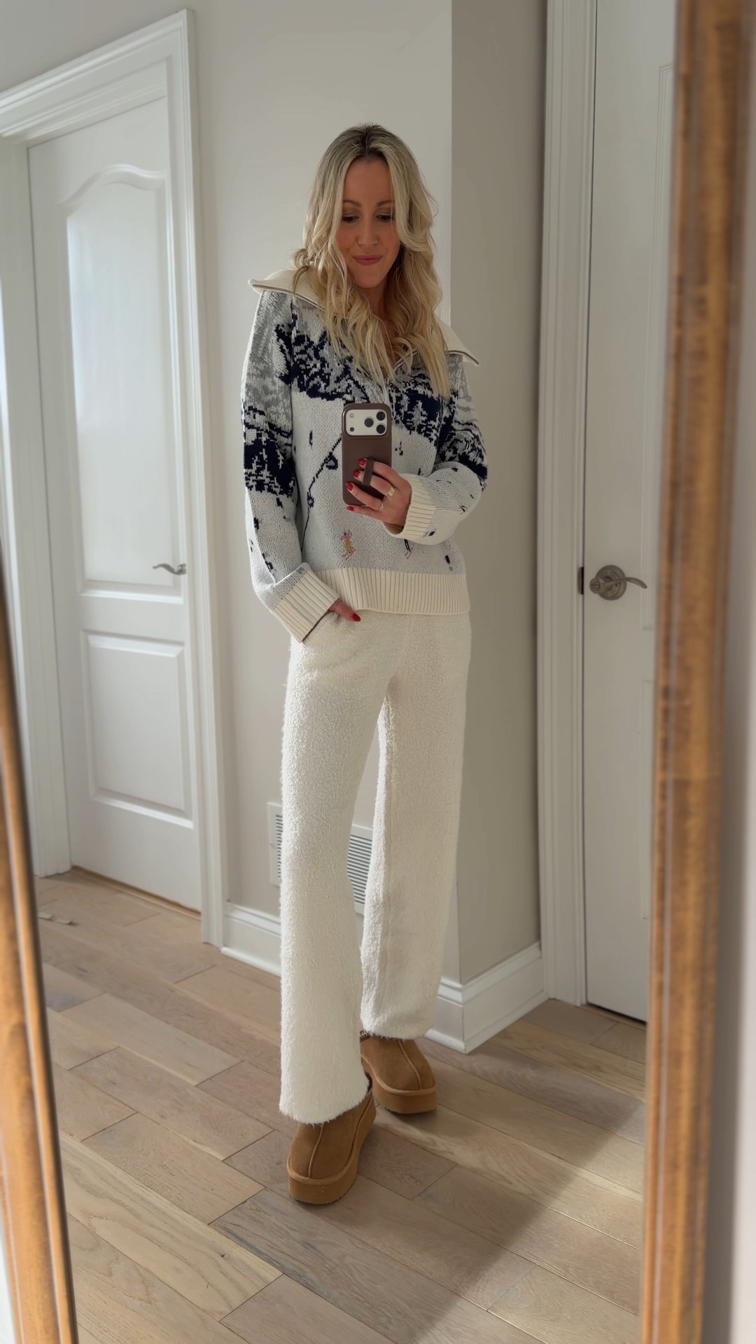 Holiday to winter new arrivals from Target!🎄❄️ Target new arrivals that are cozy, cozy, cozy! 🤩 Love this holiday sweater that you can take them into winter, too! SOO soft and stretchy! Obsessed with the comfy level of all! And can we talk about the cozy lounge pants? So stretchy (but they hold their shape) and soft, without being itchy! Have pockets! Also, everything has been recently restocked Perfect for Christmas morning, holiday travel, and also to wear all Christmas vacation! Even perfect to wear after the holidays! I’m 5’7” wearing medium in the sweater and xs small in the lounge pants. 

#LTKGiftGuide #LTKFindsUnder50 #LTKHoliday