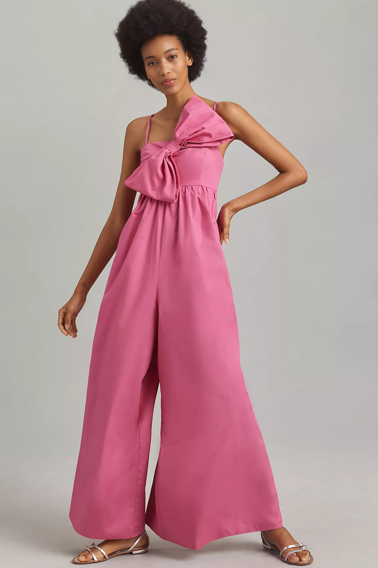 Hutch Poplin Bow Jumpsuit | Anthropologie (US)