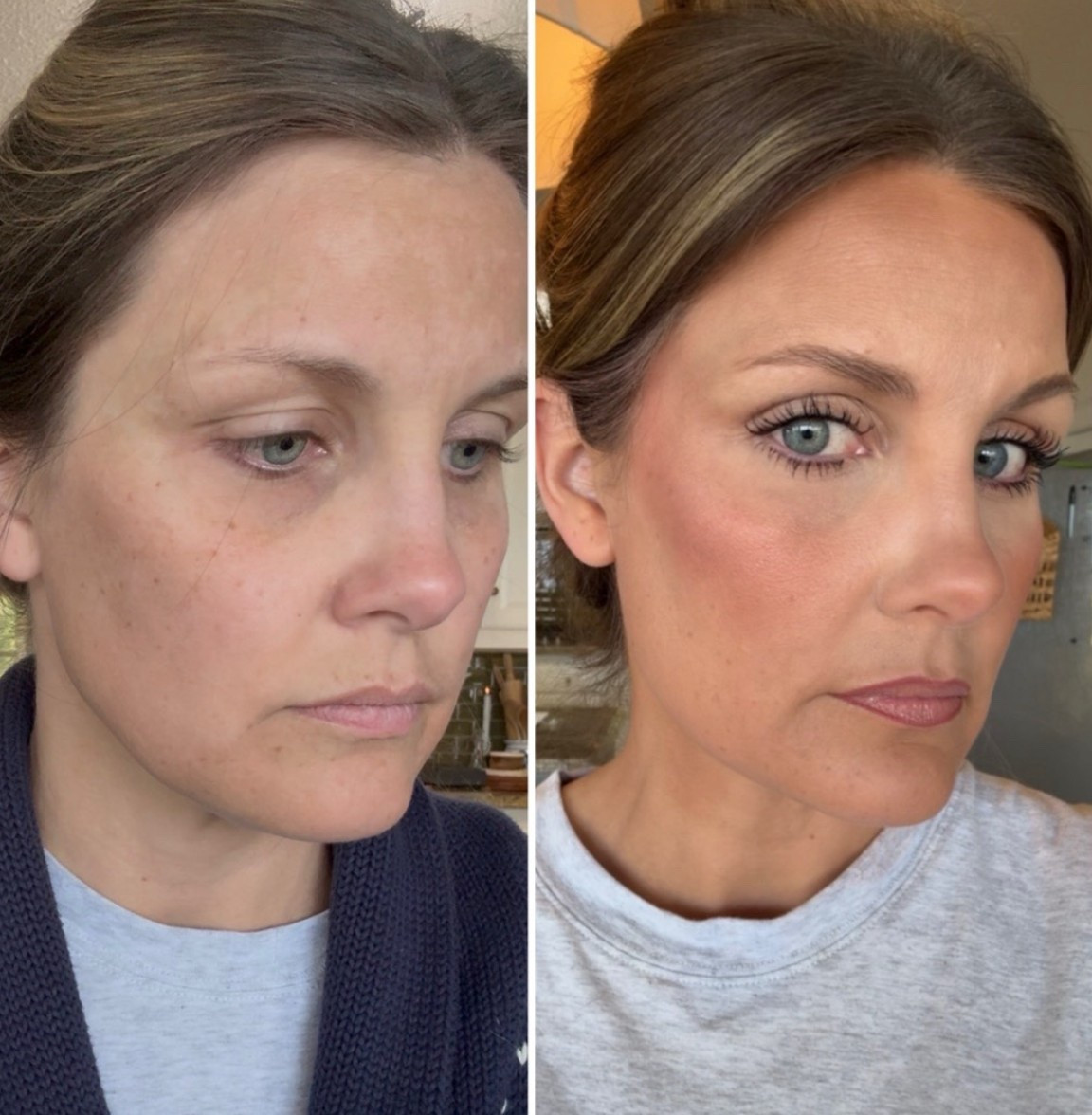 Eyeshadow palette- FUTURIST
Concealer- SEPIA 
Color Corrector- LIGHT MEDIUM PEACH 
Sculpt tape- COOL BRONZE 
Brow Gel- SOFT BROWN
Bronzer- MILK CHOCOLATE 
Brow Pencil- LIGHT BROWN
Lip Liner- HONEYSUCKLE 
Lip Tint- RASPBERRY 
Gloss- FORTUNE COOKIE
Blush- 60 

#LTKBeauty
