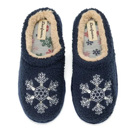 Dearfoams Women s Holiday Novelty Snowflake Clog Slipper | Walmart (US)