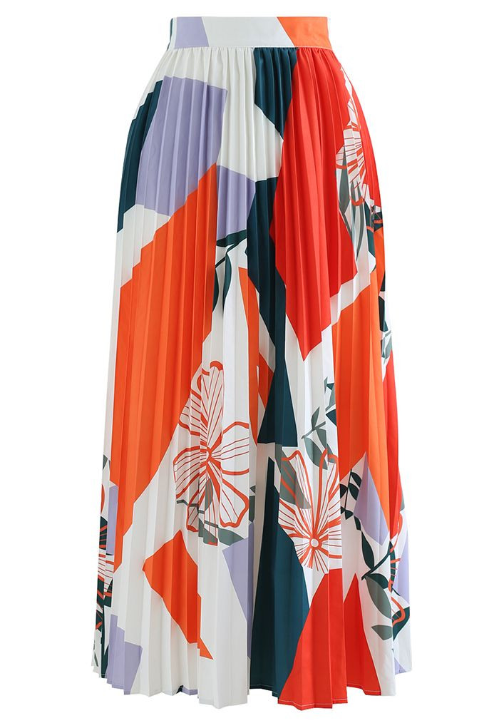 Sunny Oasis Pleated Maxi Skirt | Chicwish