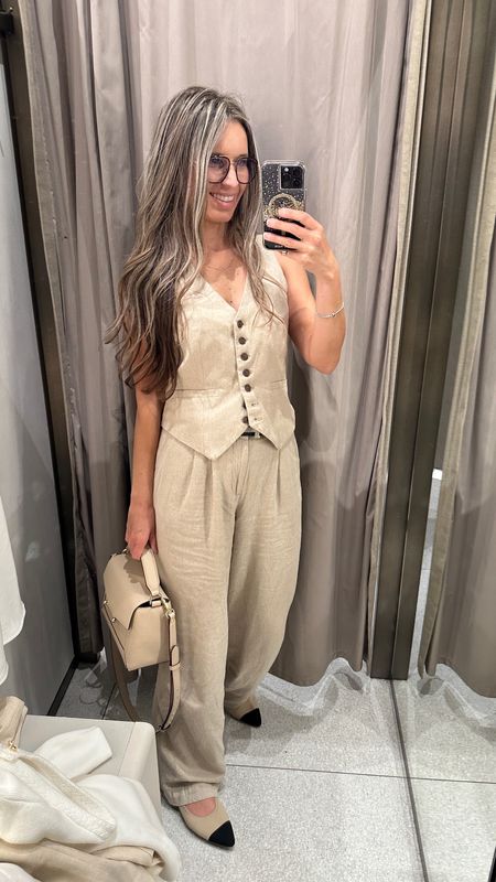 Linen blend pants are sz 2
Linen blend vest is sz XS

I’m 5’5” 122 lbs 

Chanel inspired flats are true to size / use code JUSTGLOW for 10% off



#LTKOver40 #LTKFindsUnder50 #LTKSaleAlert