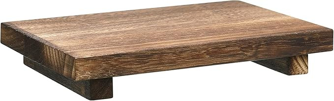 Milki Wood Pedestal Tray for Kitchen or Bathroom | Wood Soap Tray | Wood Stand for Display | Farm... | Amazon (US)