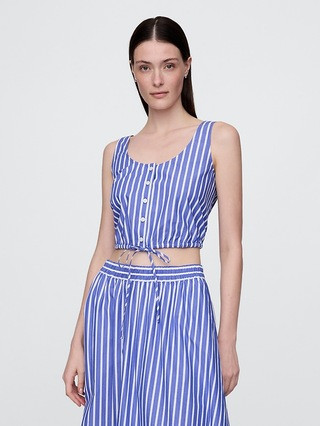 Cinched-Hem Cropped Top | Gap (US)