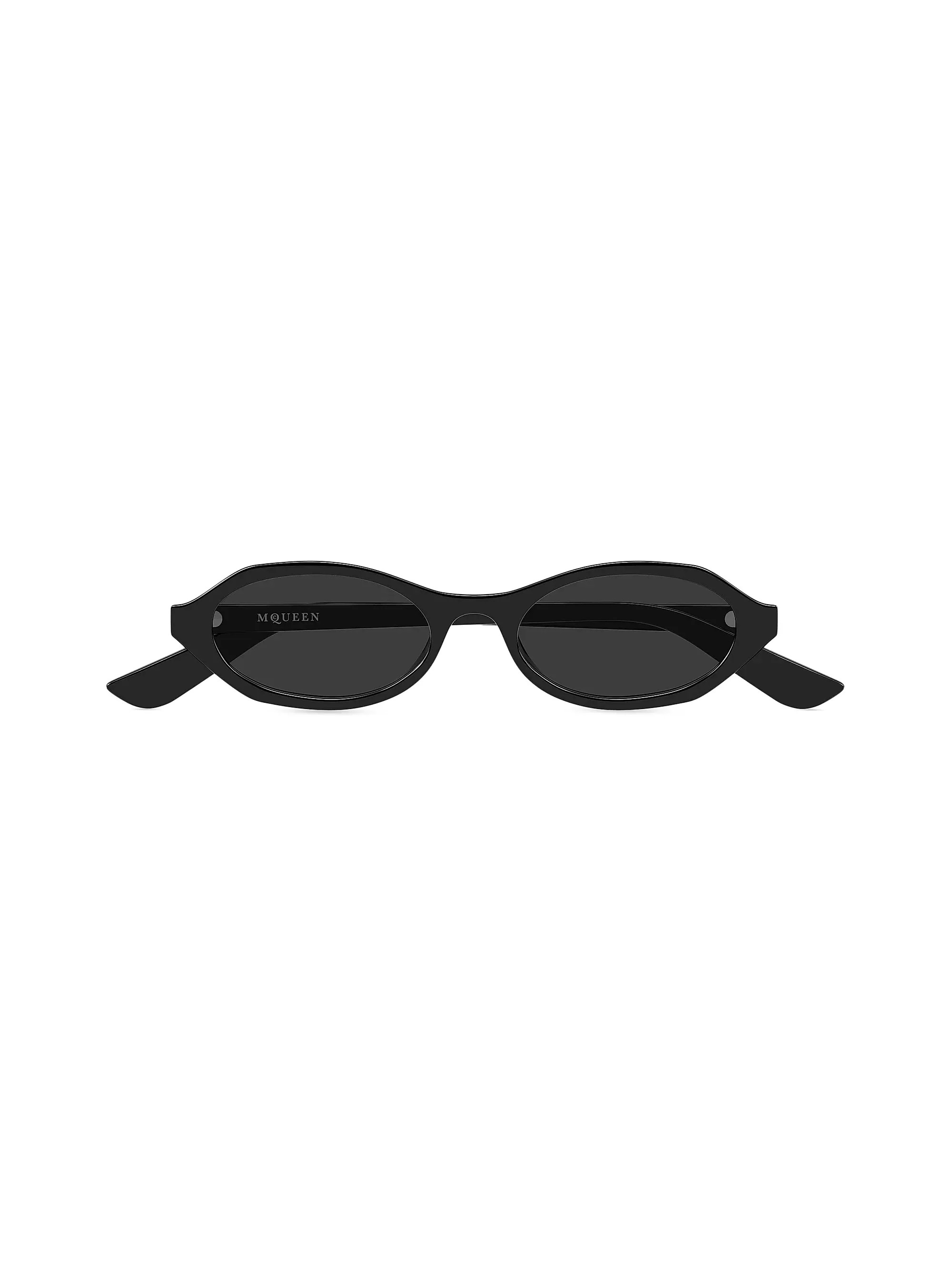 Alexander McQueen Spike 51MM Oval Sunglasses | Saks Fifth Avenue | Saks Fifth Avenue