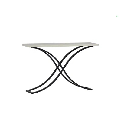 Marco Console Table Summer Classics Table Top Color: Ebony/Travertine | Wayfair North America