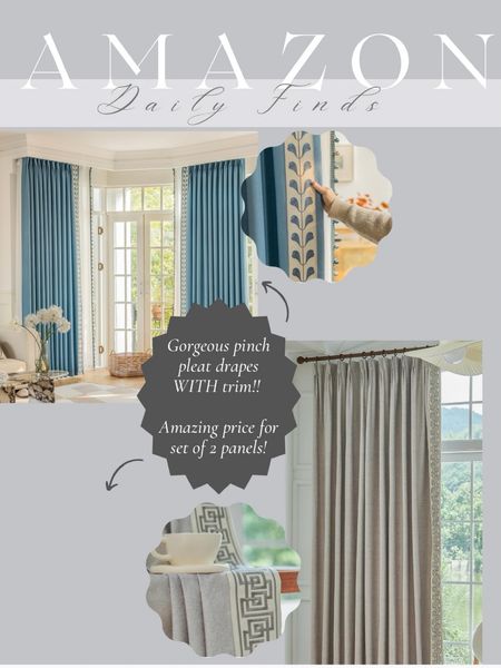 Tape trim Amazon drapes curtains 

#LTKfindsunder50 #LTKstyletip #LTKfindsunder100