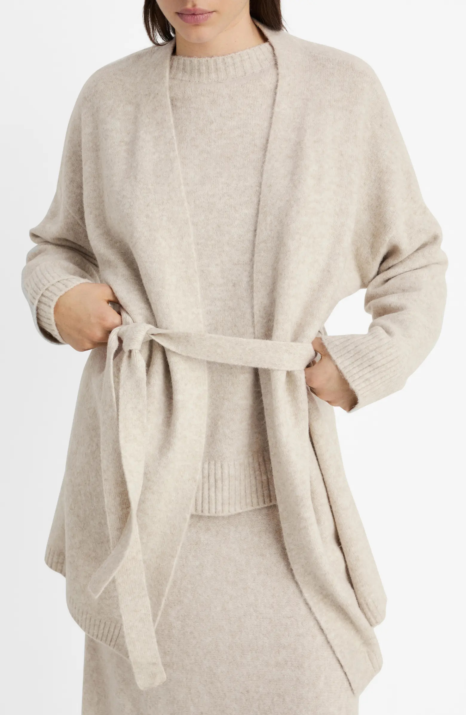 MANGO Tie Front Longline Cardigan | Nordstrom | Nordstrom