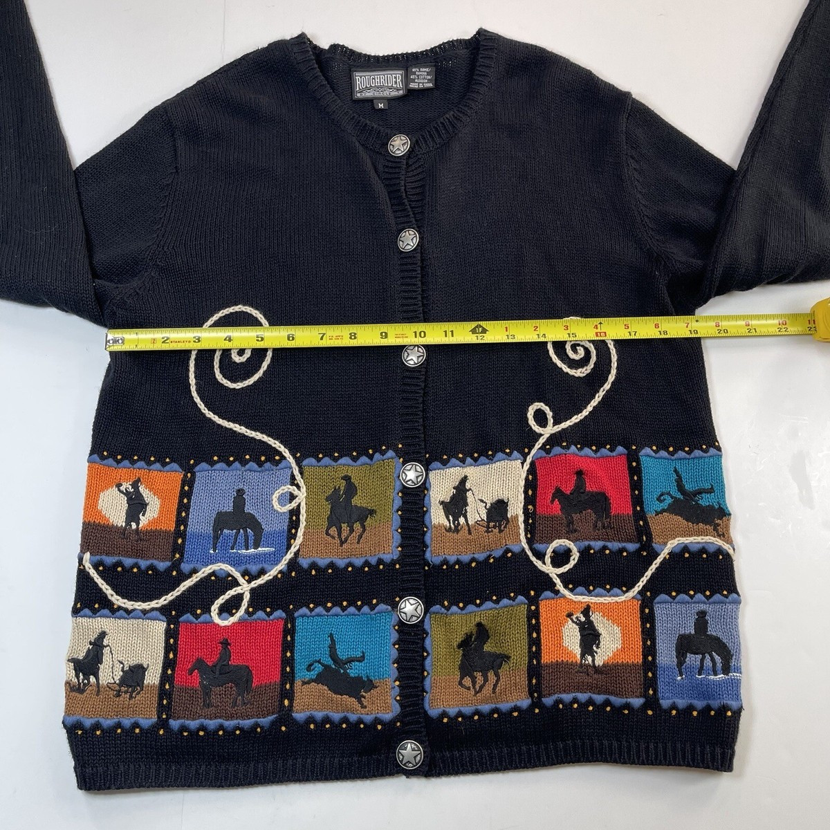 Vintage Rough Rider Women’s Western Embroidered Button Up Sweater Size Medium | eBay US