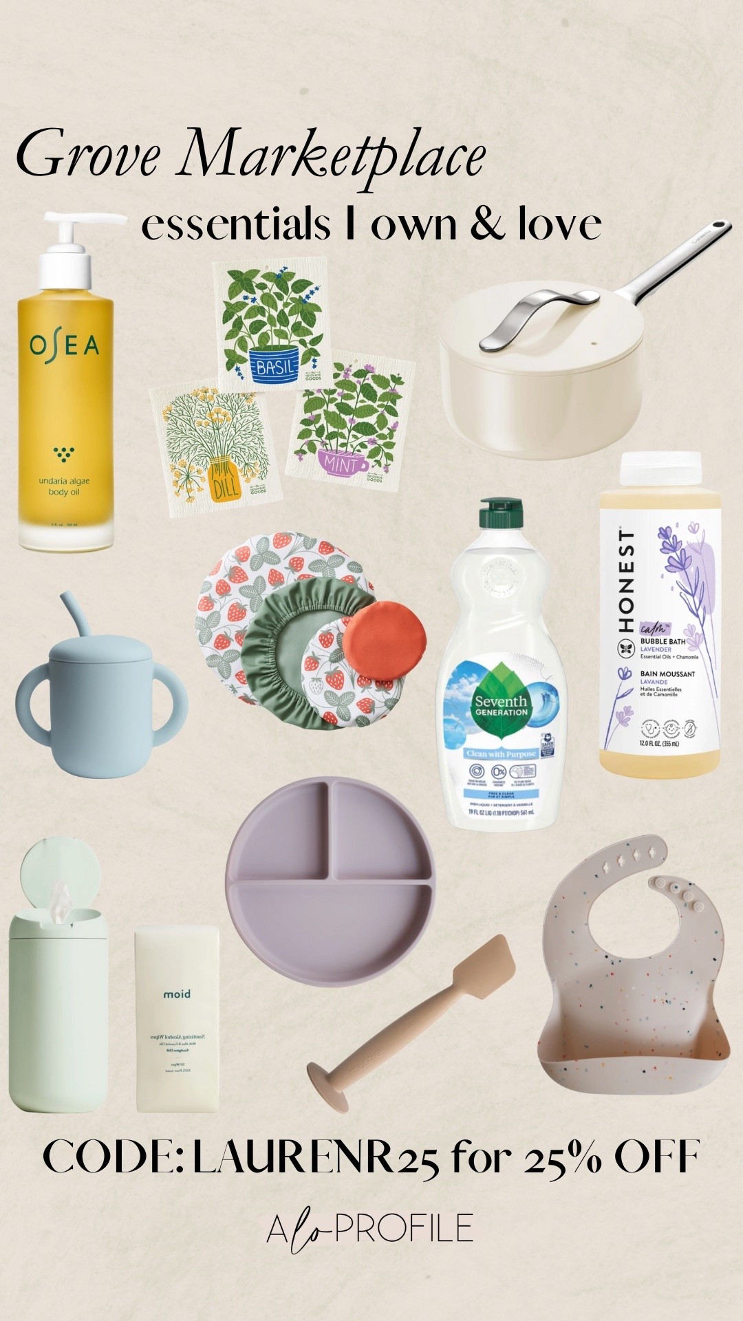 So excited for my code with Grove Marketplace: LAURENR25 for 25% off sitewide!!