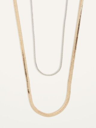 Mixed-Metal Chain Necklace 2-Pack for Women | Old Navy (US)